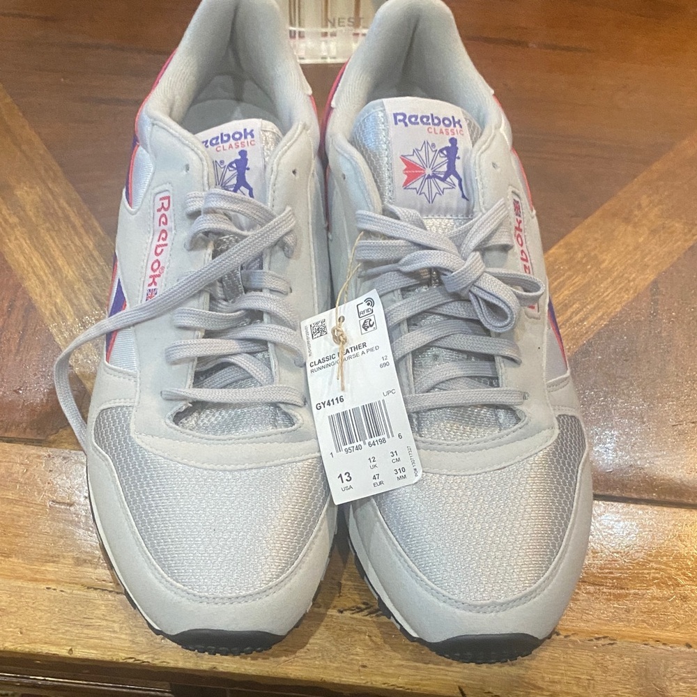 Reebok Classic Leather 'Pure Grey Team Purple’